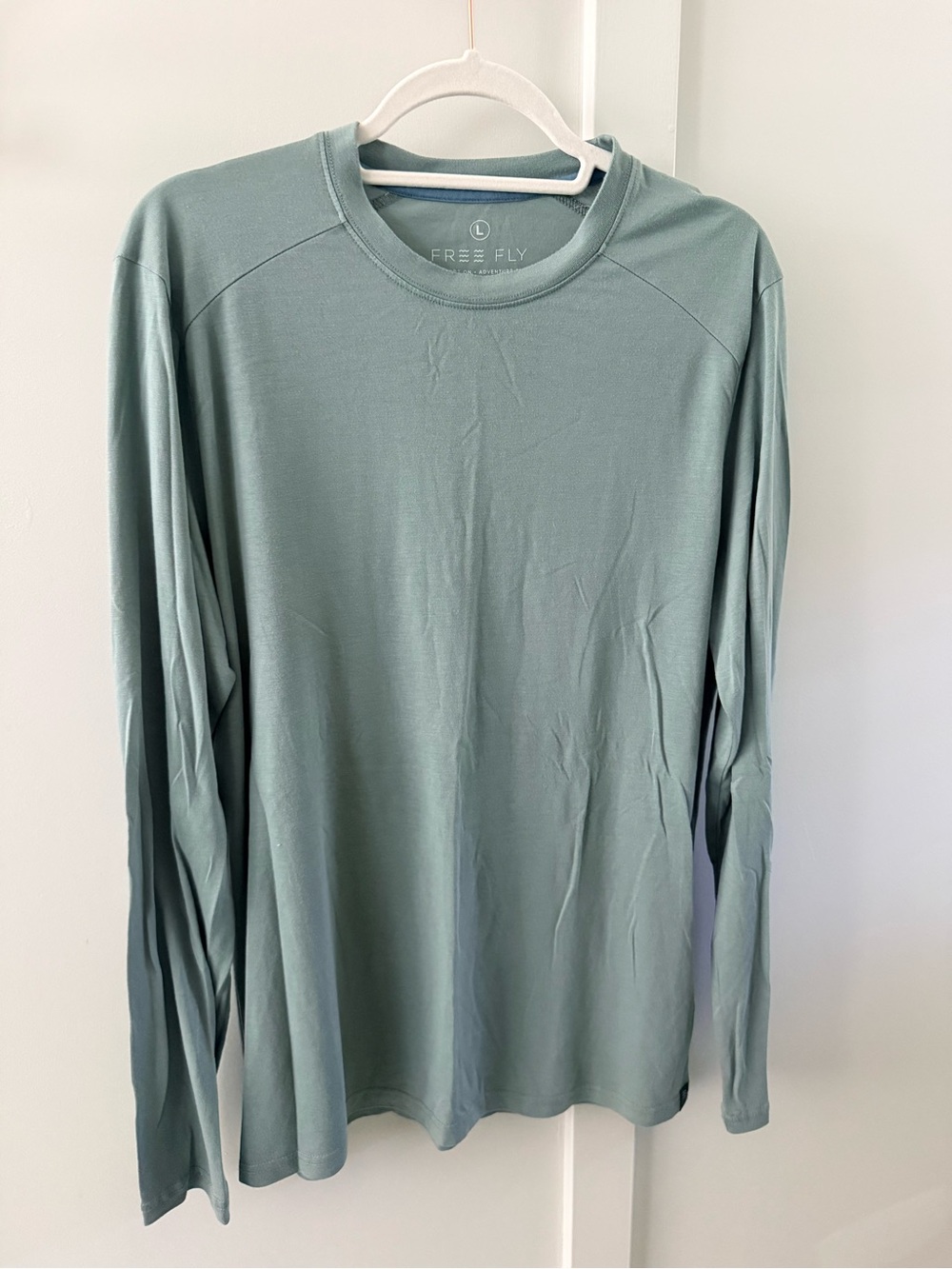 Free Fly Apparel Men’s Long Sleeve Tee — Sage Green